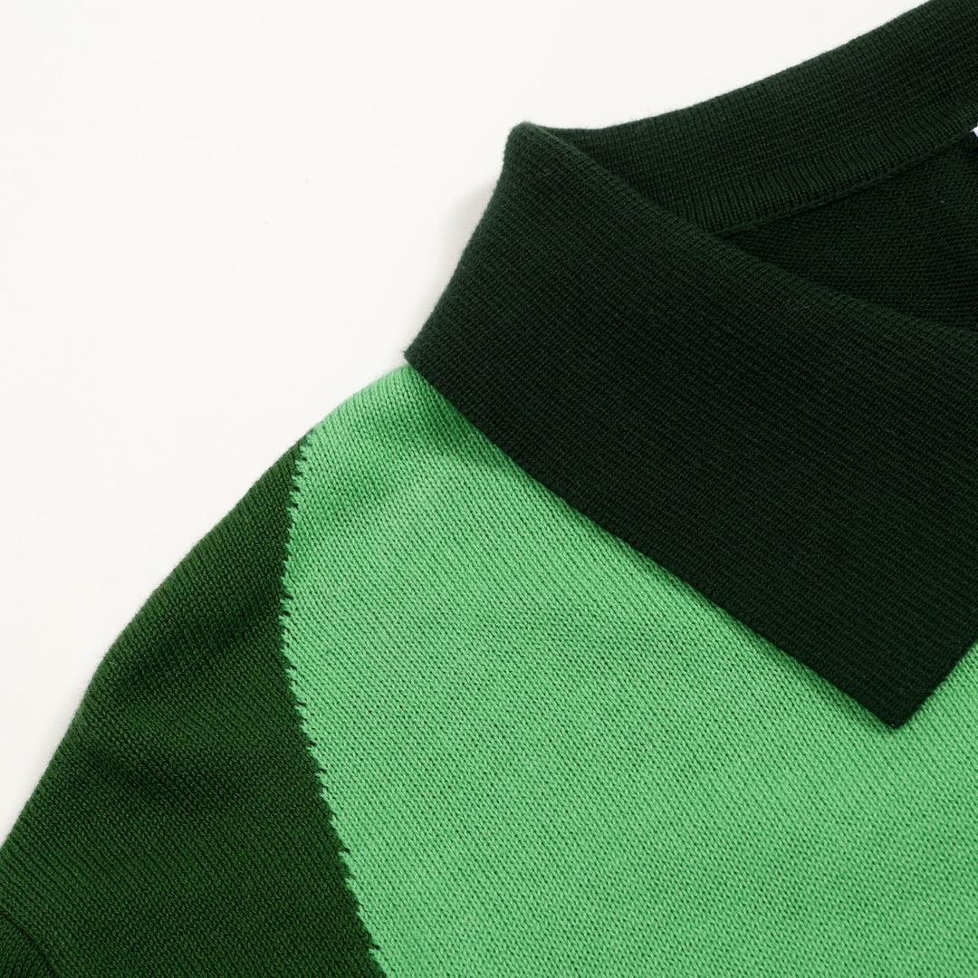 Groen Retro Klassiek Art Jacquard Gebreid Vest voor Heren