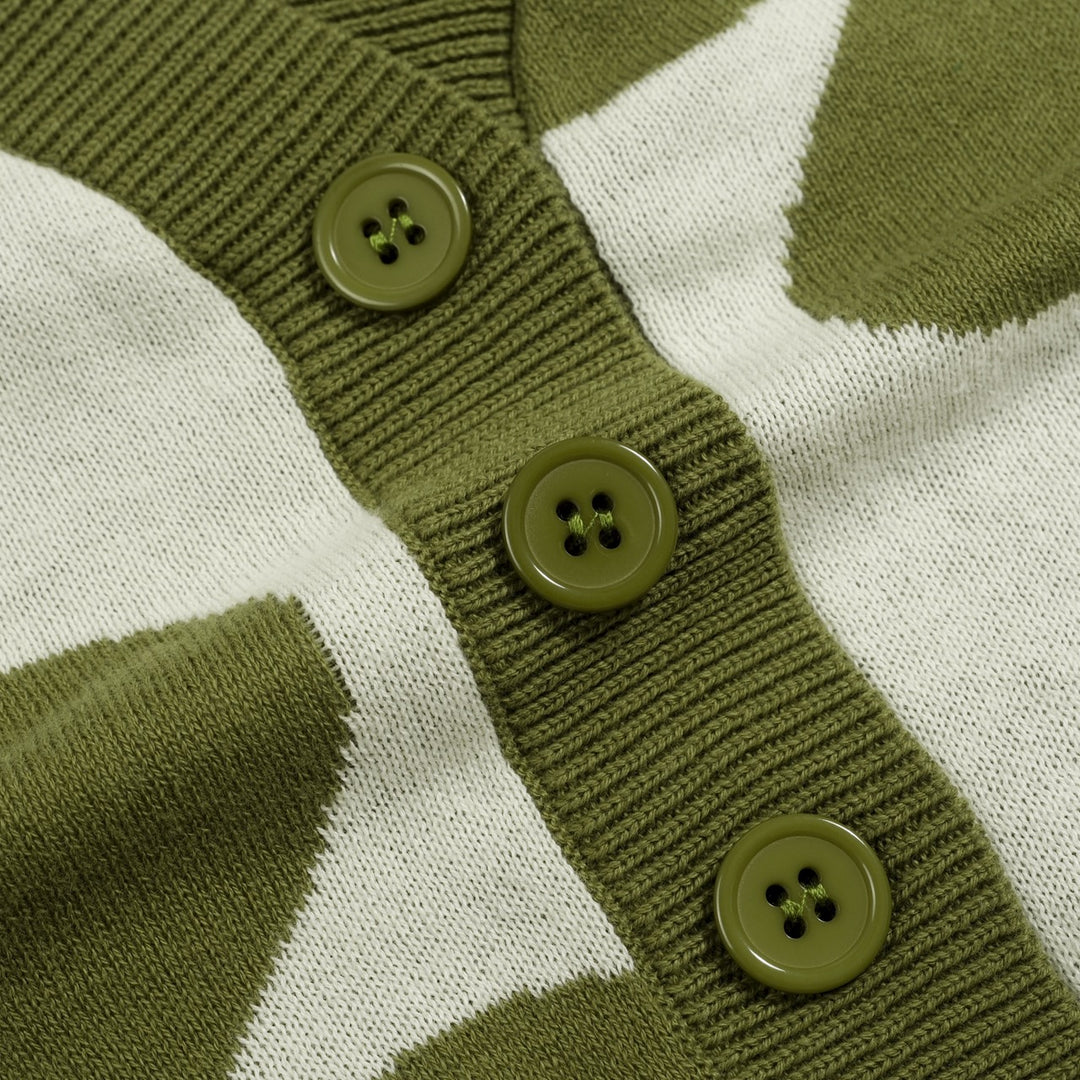 Dame Grøn Vintage Blomstret Halterneck Strikvest