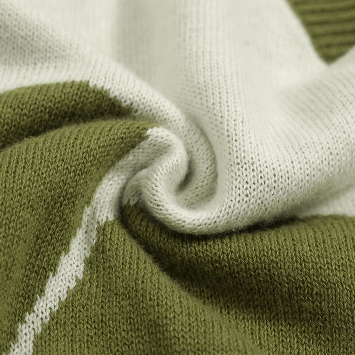 Dame Grøn Vintage Blomstret Halterneck Strikvest