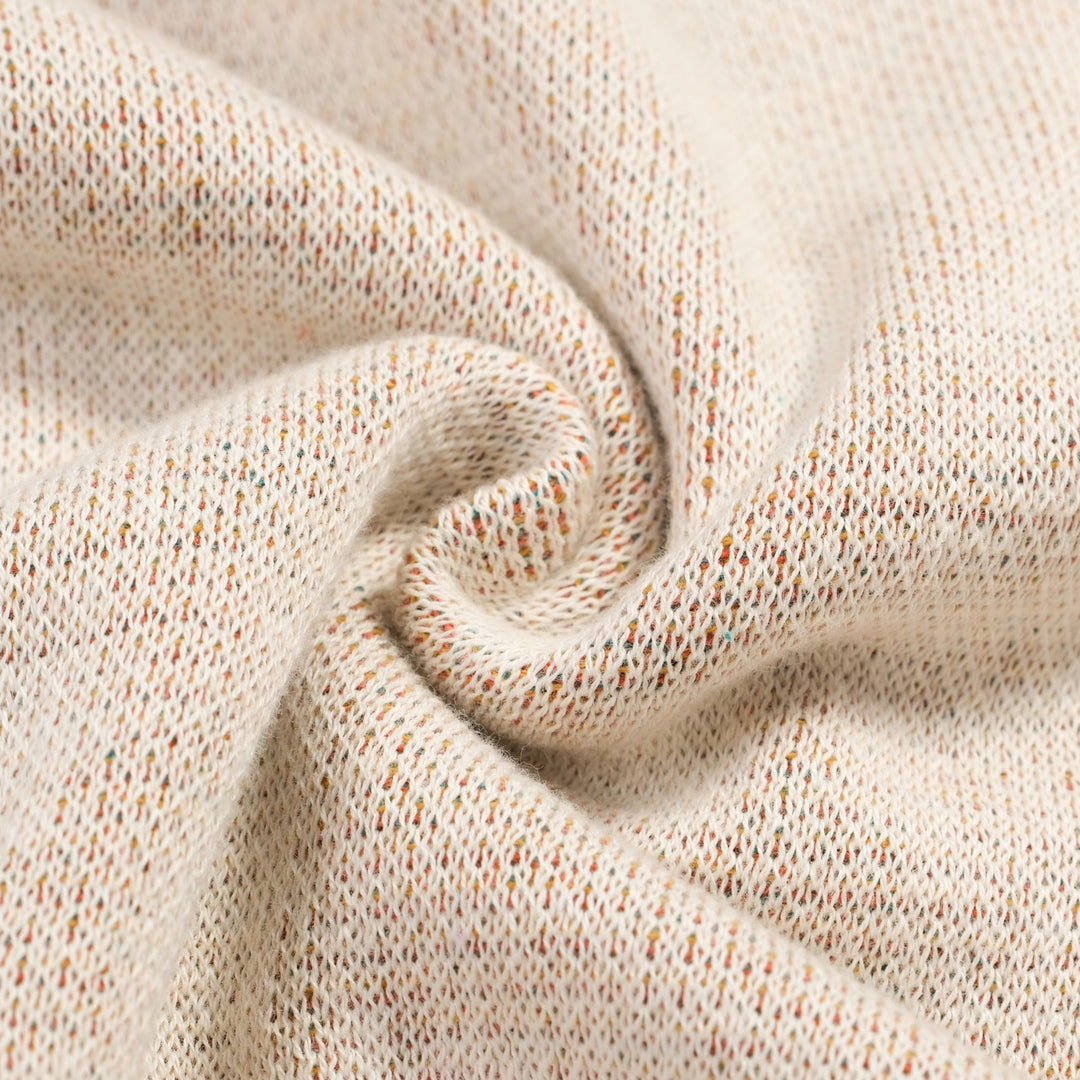 Men's classic apricot striped art Jacquard Knitted Cardigan