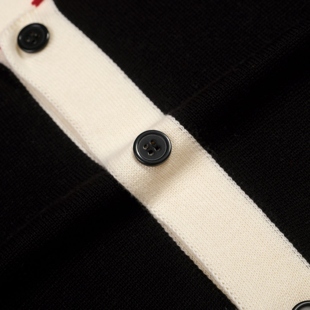 Herrkofta i aprikos med vintagekonst och fågelbroderi