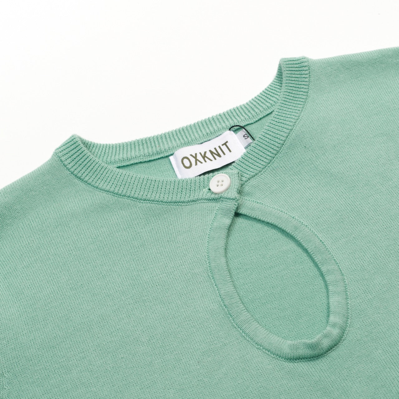 Women's Mint Green Vintage Dessert Embroidery Knit T-Shirt – OXKnit