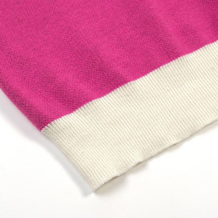 Damernas retro rosa leopardmönstrad jacquardstickad konst-T-shirt