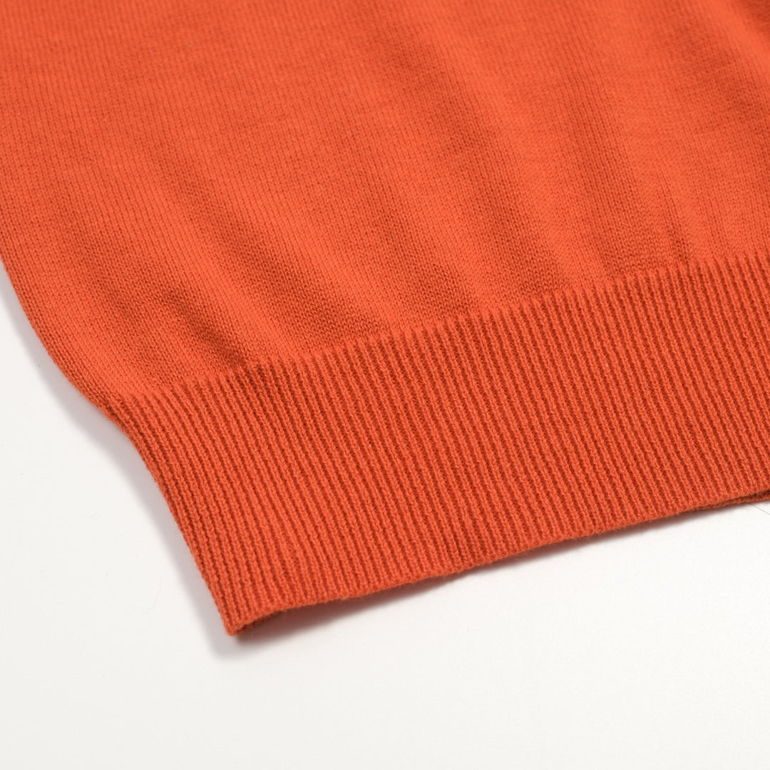 Orange Simple Puff Sleeve T-shirt til kvinder
