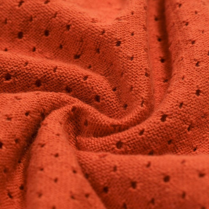 Orange Simple Puff Sleeve T-shirt til kvinder