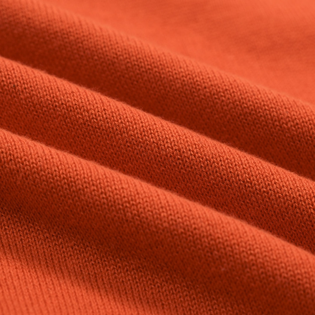 Orange Simple Puff Sleeve T-shirt til kvinder