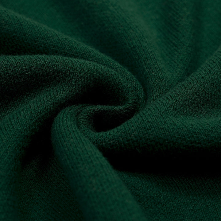Groen Retro Luxe Stijl Heren Vest met Tijger Jacquard Breisel