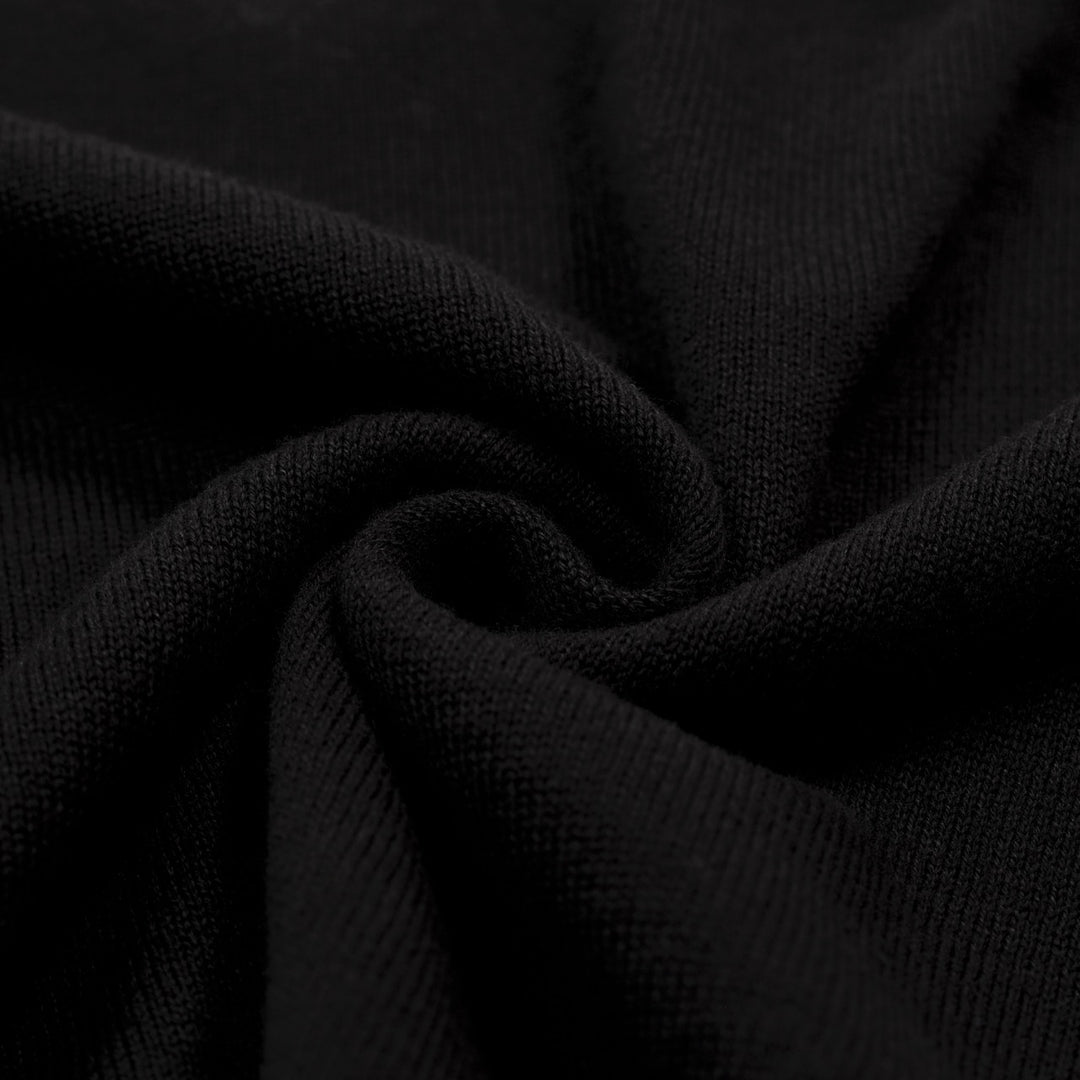 Damen Schwarzes Retro T-Shirt mit Blumenstickerei – Kurze Länge