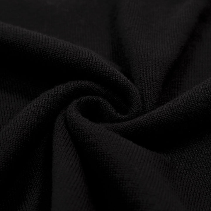 Damen Schwarzes Retro T-Shirt mit Blumenstickerei – Kurze Länge