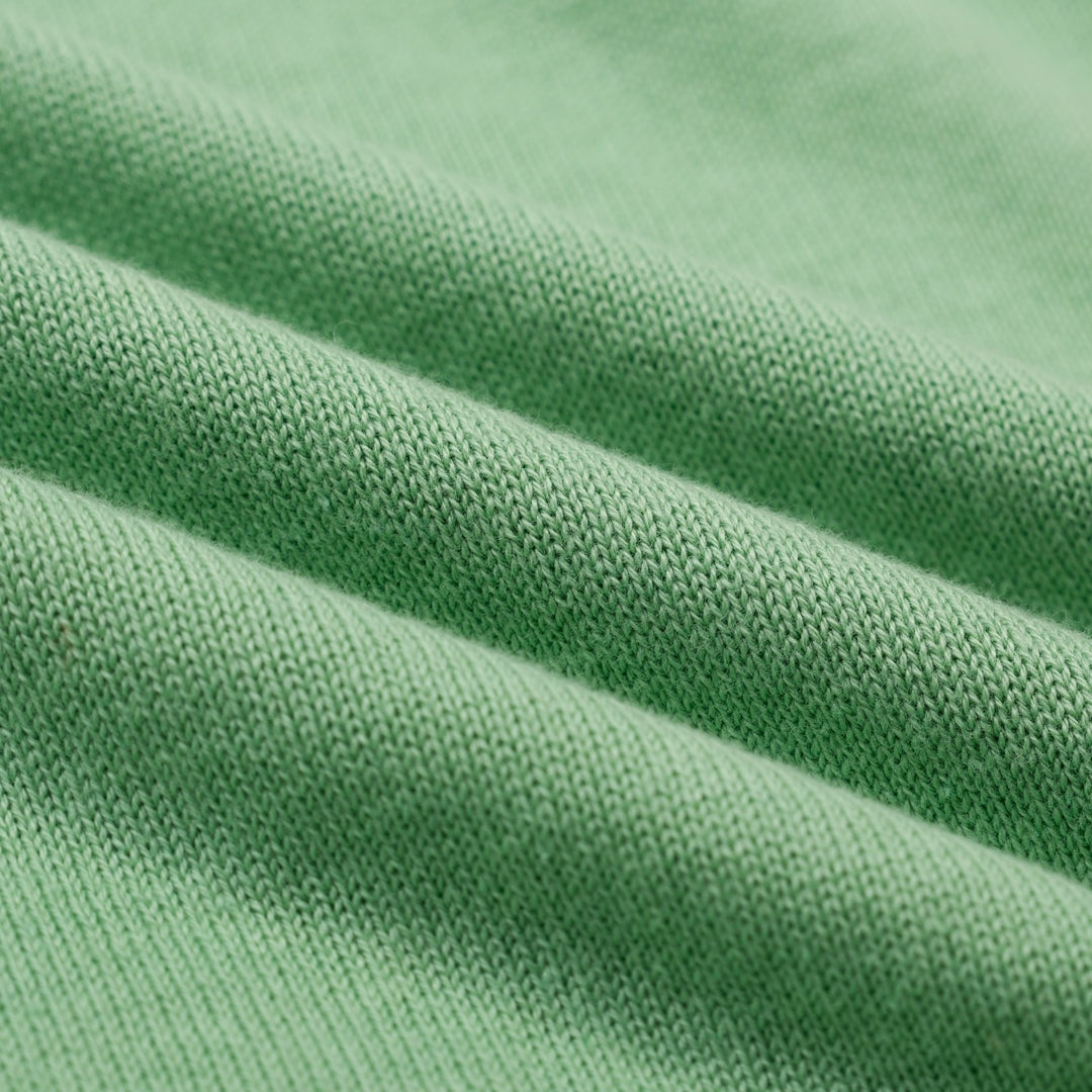 Suéter de punto con bordado de gato retro verde frijol para mujer - Largo cropped