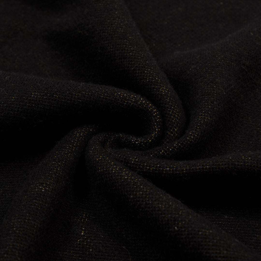 Dame Sort Retro Ørn Jacquard V-hals Strik T-shirt