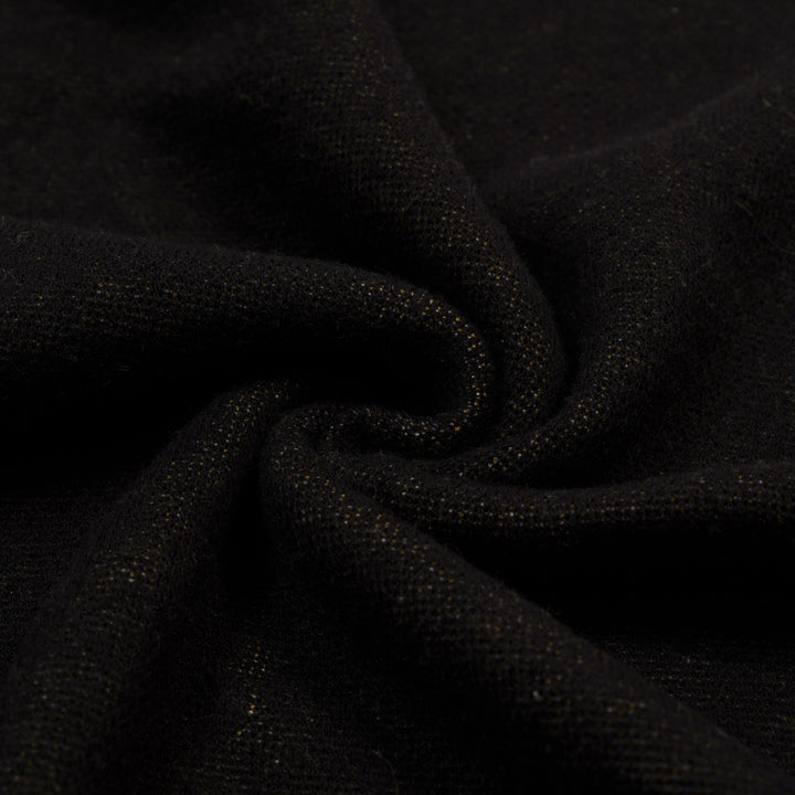 Dame Sort Retro Ørn Jacquard V-hals Strik T-shirt