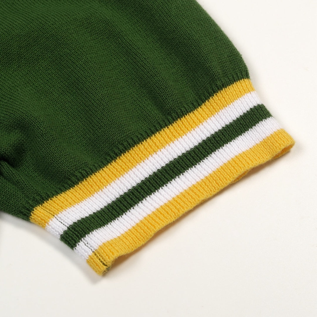 Men's green 60's vintage knit cut-out T-shirt