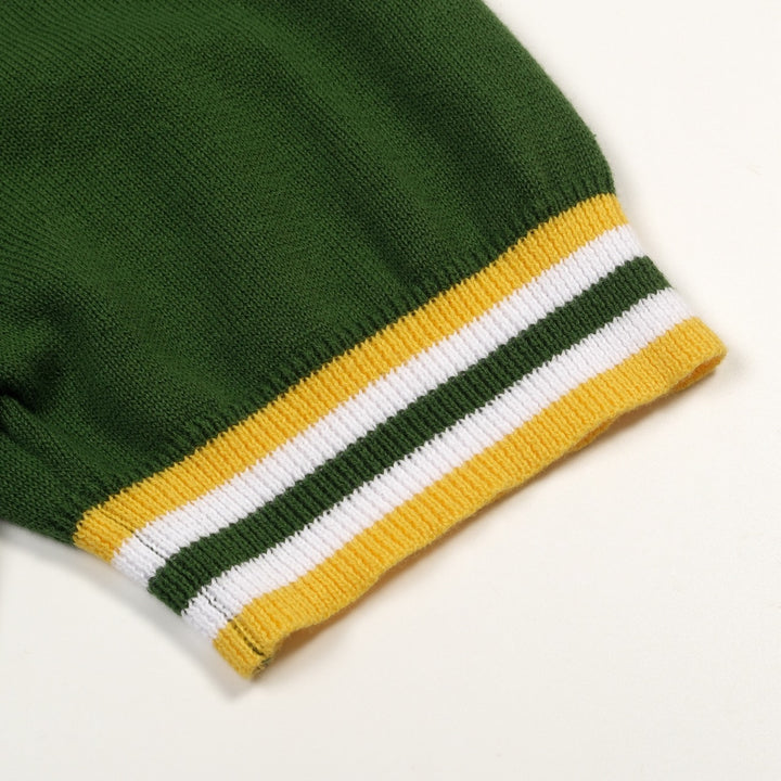 Men's green 60's vintage knit cut-out T-shirt