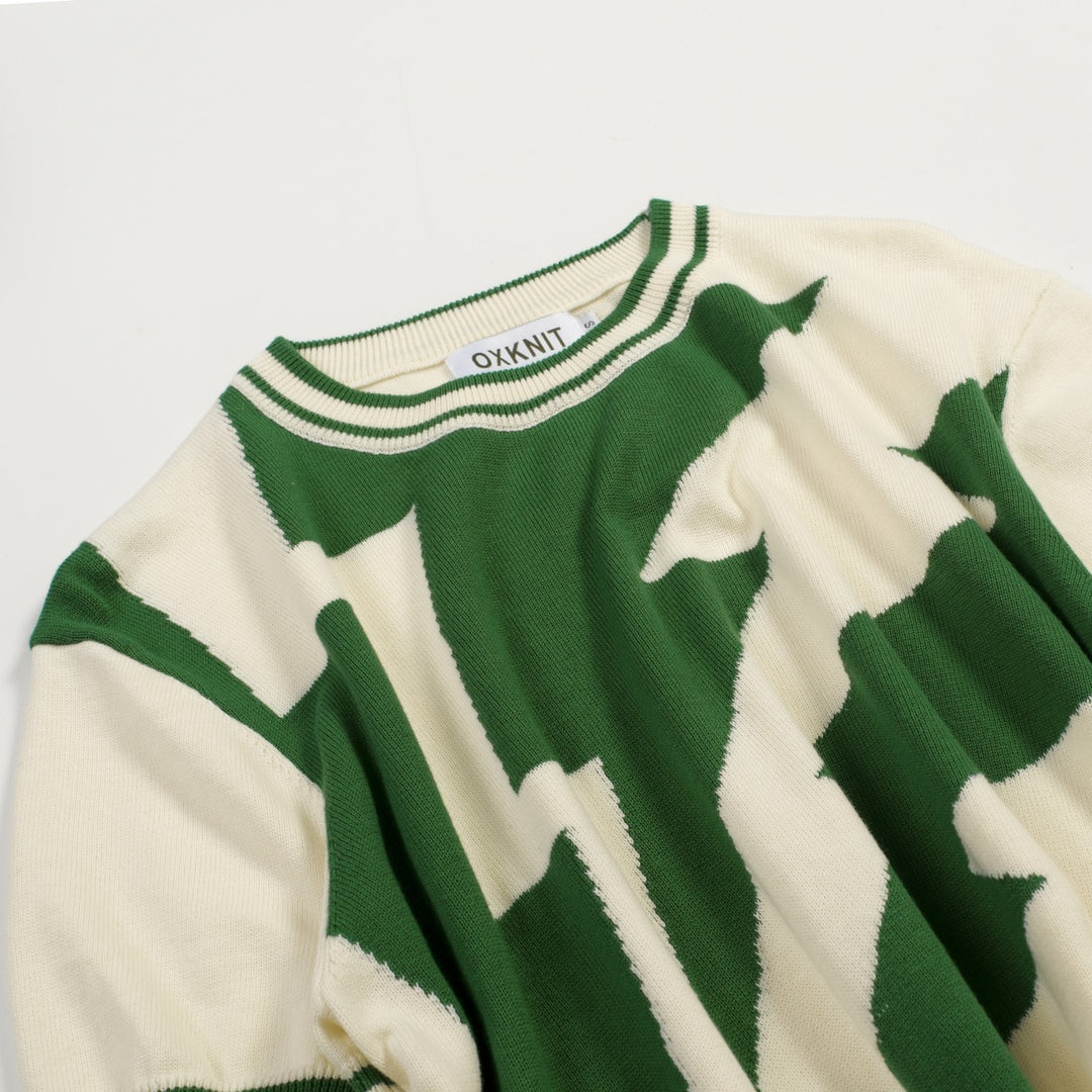 Men's Off-White 70s Lightning Jacquard Knit Crewneck Shirt