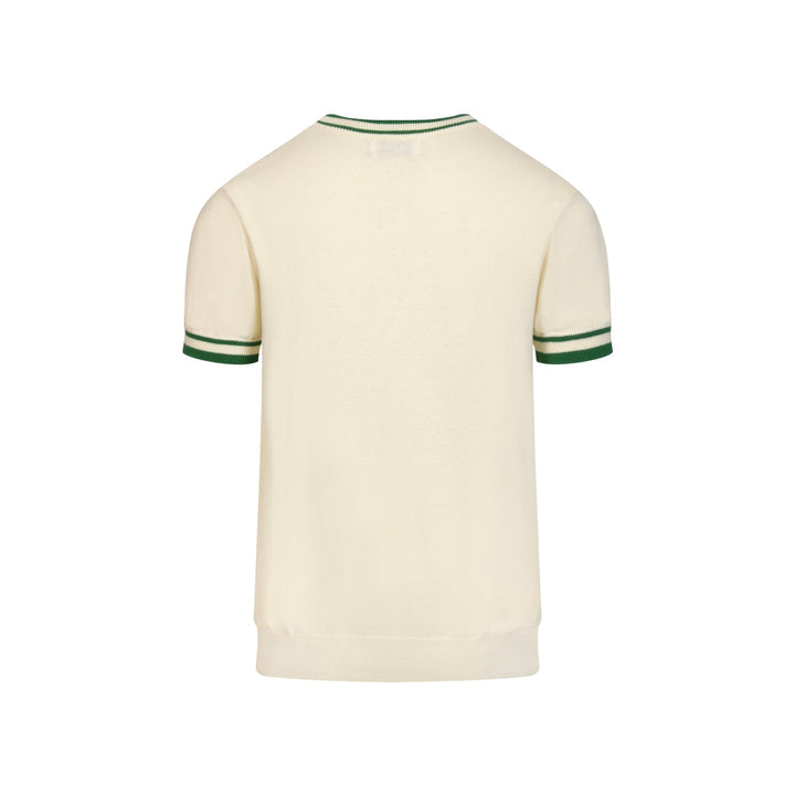 Men's Off-White 70s Lightning Jacquard Knit Crewneck Shirt