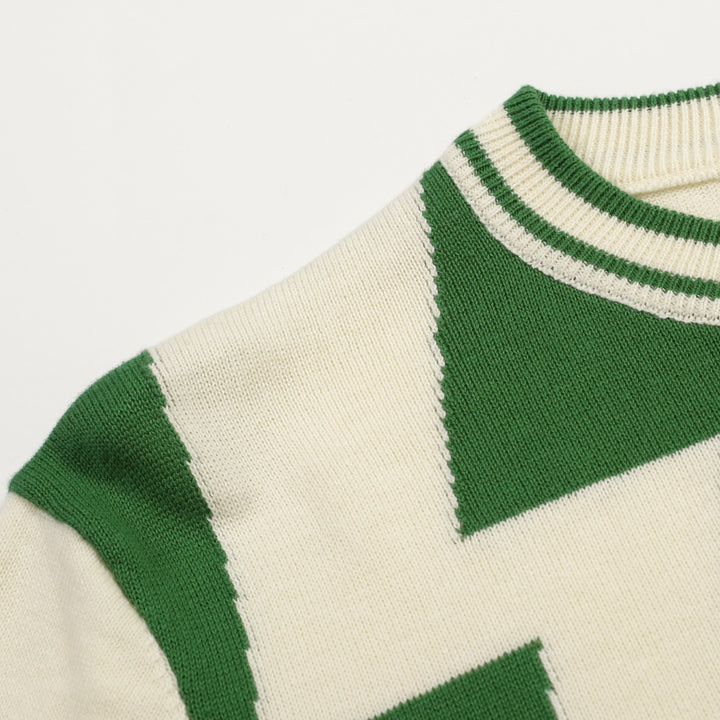 Men's Off-White 70s Lightning Jacquard Knit Crewneck Shirt