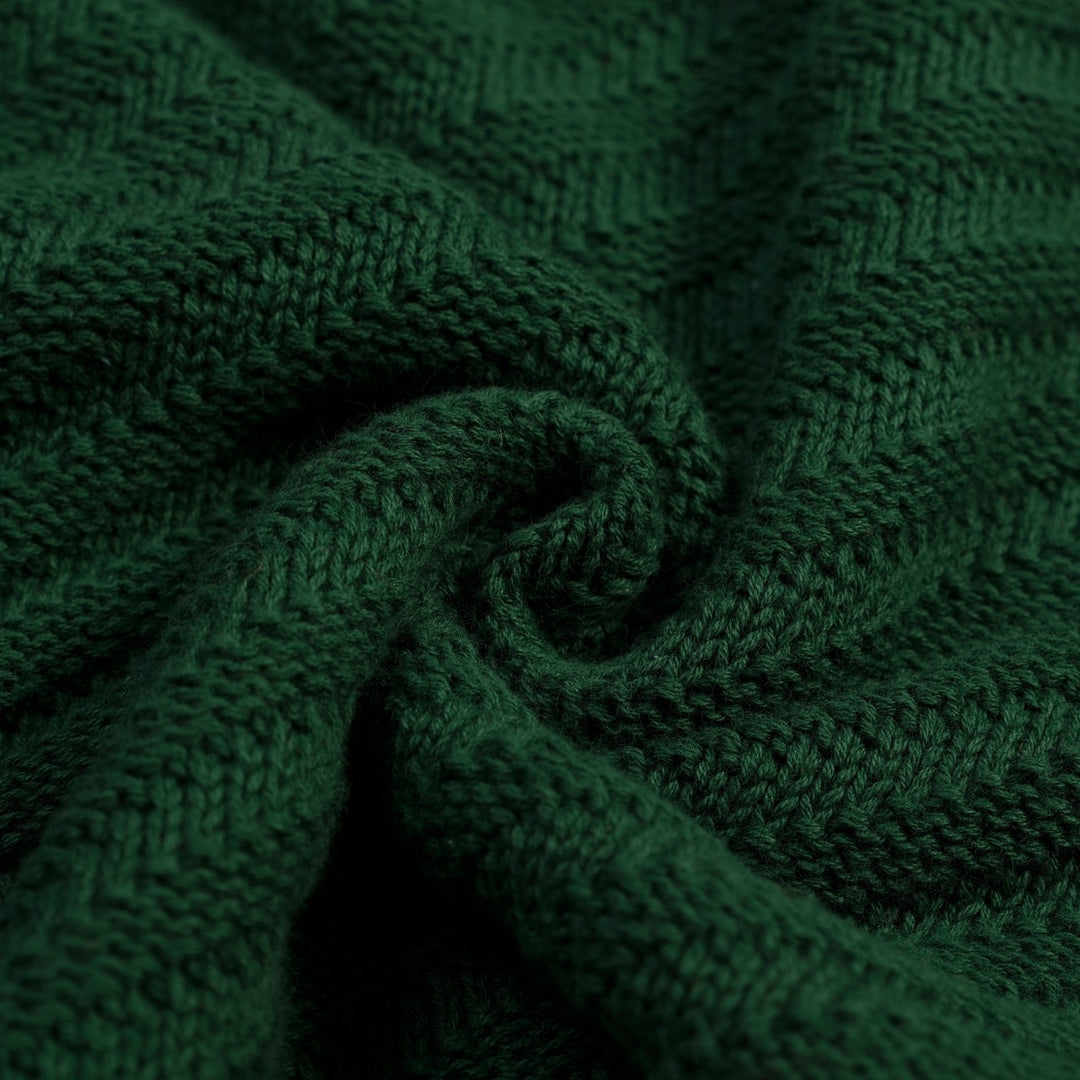 Maglietta Verde da Donna Anni '70 Minimalista con Maniche a Palloncino in Maglia