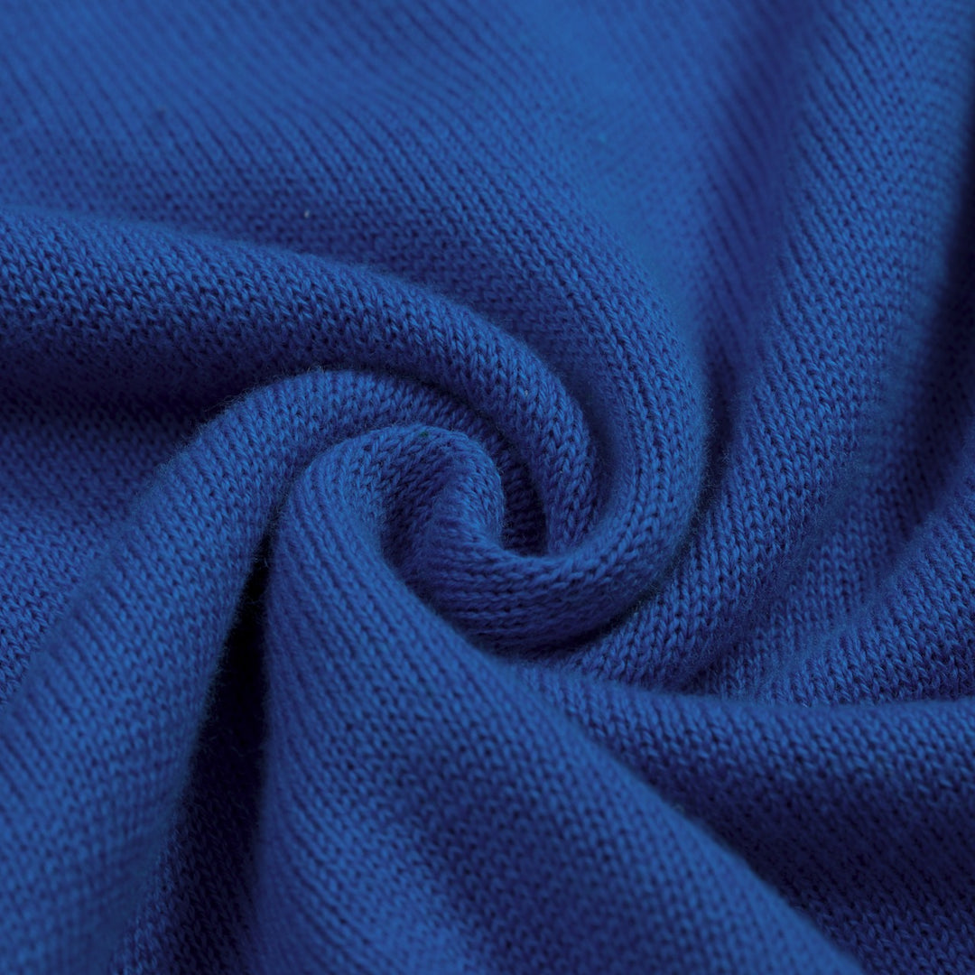 Maglietta da donna blu navy con ricamo floreale retrò