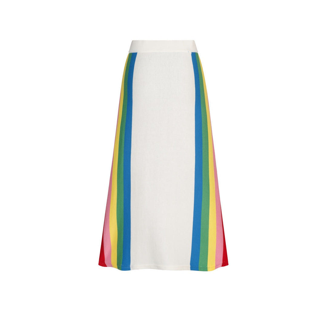 Ensemble robe en maille jacquard à chevrons style années 70 pour femme, blanc cassé