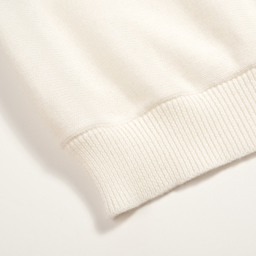 Ensemble robe en maille jacquard à chevrons style années 70 pour femme, blanc cassé
