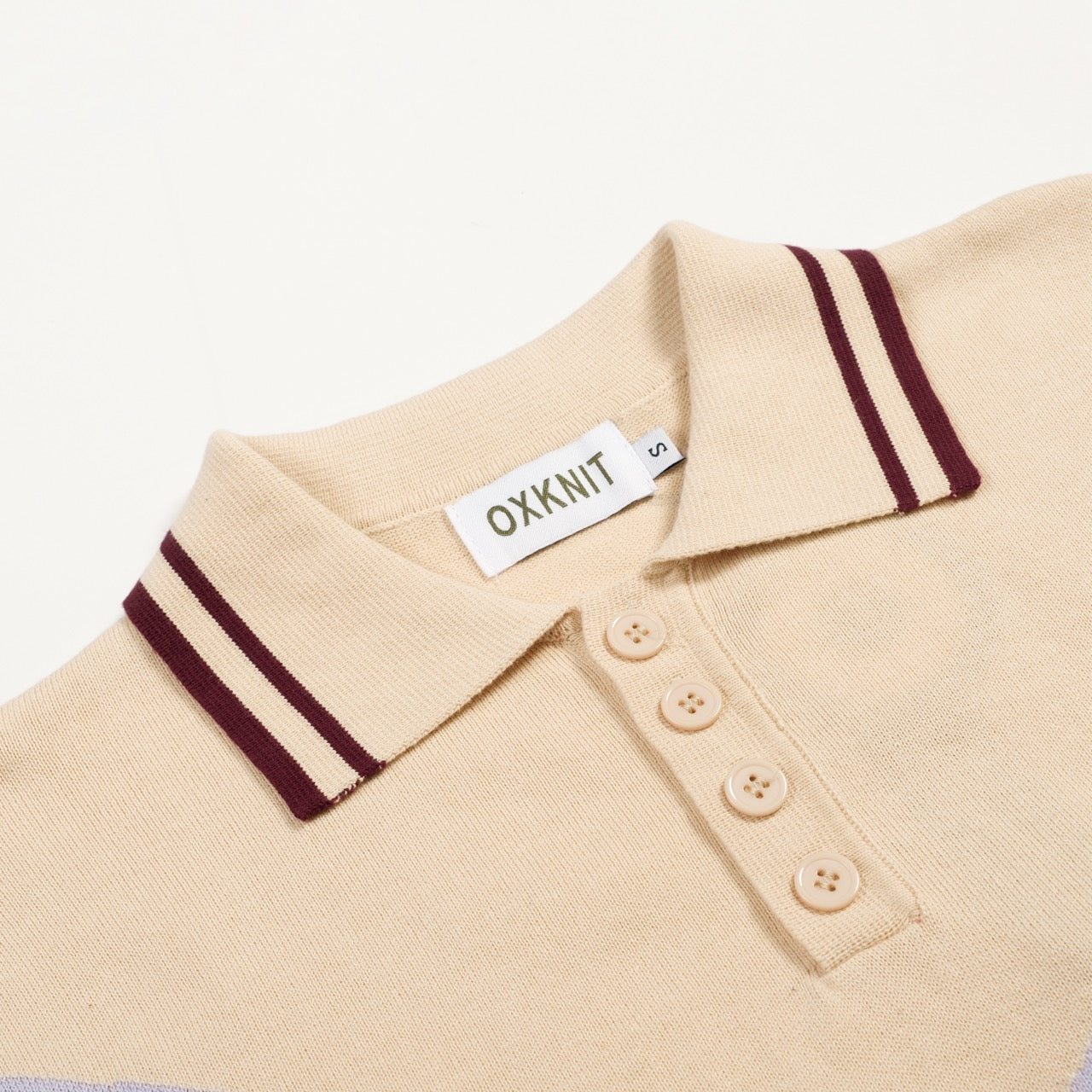 Men's 70s Casual Creative Color-Block Knit Polo T-Shirt – OXKnit
