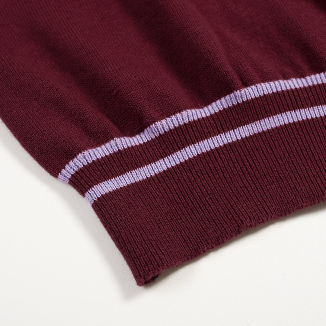 Men's 70s Casual Creative Color-Block Knit Polo T-Shirt