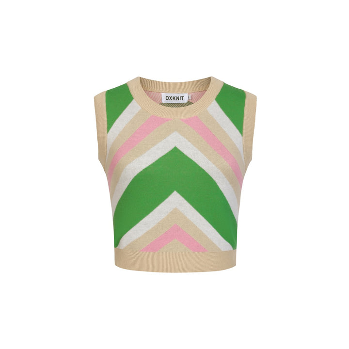 Conjunto de Vestido de Malha com Risca Diagonal e Blocos de Cor dos Anos 70 para Mulher