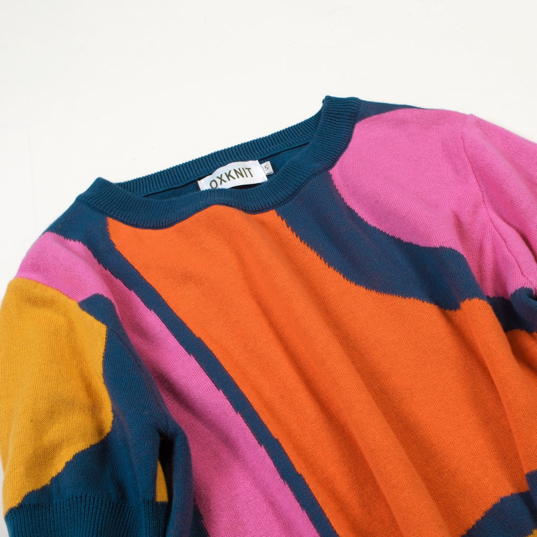 Conjunto de Vestido Retro Psicadélico dos Anos 70 para Mulher