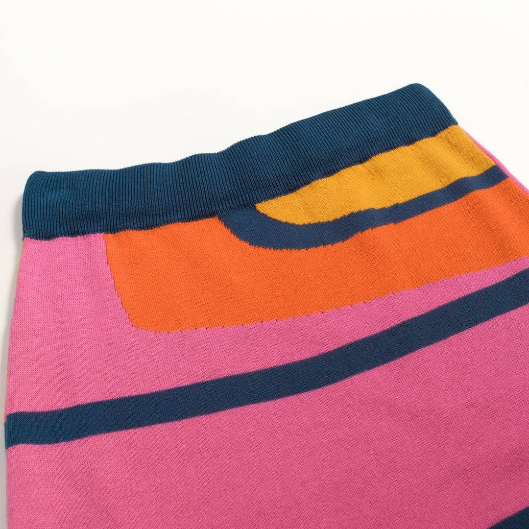 Conjunto de Vestido Retro Psicadélico dos Anos 70 para Mulher