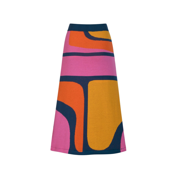 Conjunto de Vestido Retro Psicadélico dos Anos 70 para Mulher