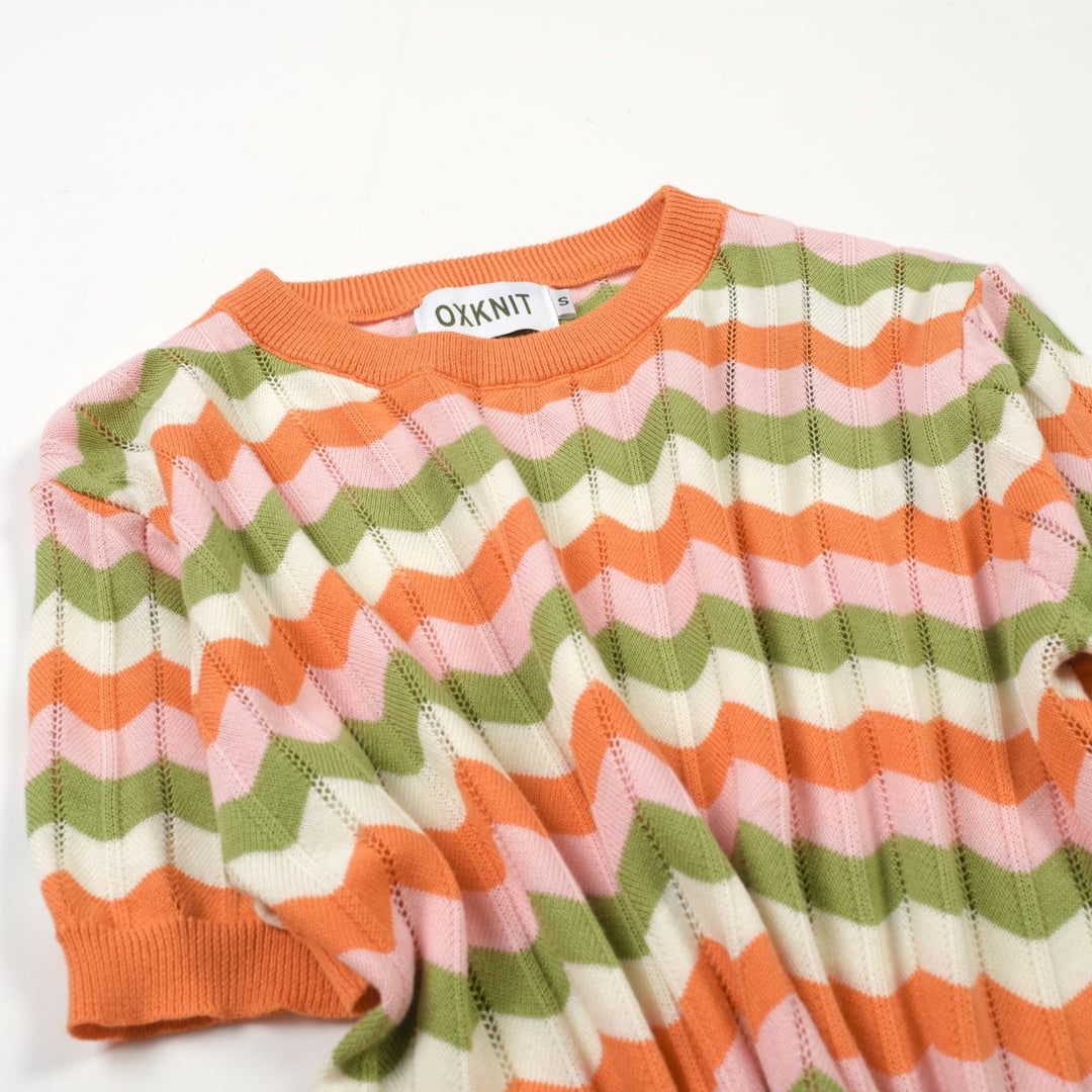 Conjunto de Vestido Retro Feminino em Malha Jacquard