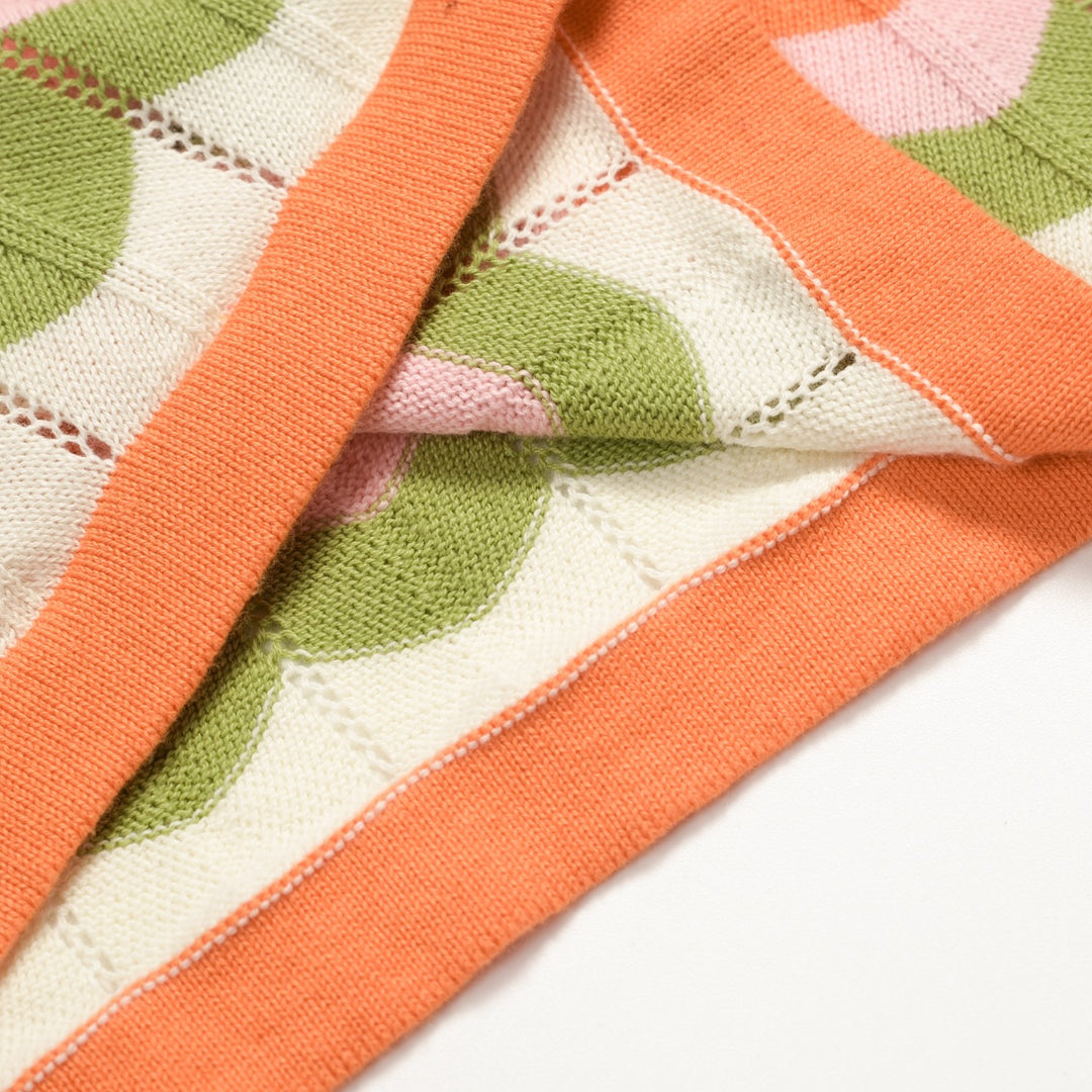 Conjunto de Vestido Retro Feminino em Malha Jacquard