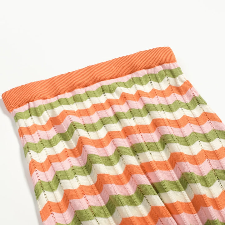 Conjunto de Vestido Retro Feminino em Malha Jacquard