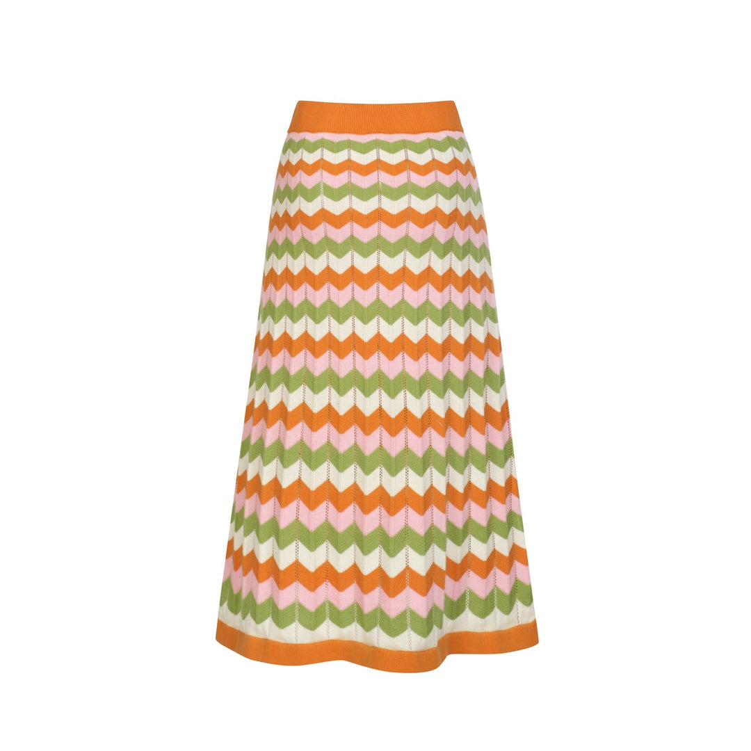 Conjunto de Vestido Retro Feminino em Malha Jacquard
