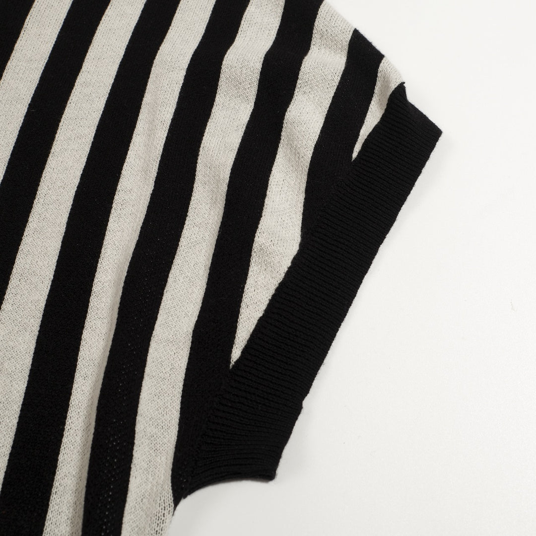 Women's White 60s Patchwork Style Batwing Sleeve Knit T-Shirt