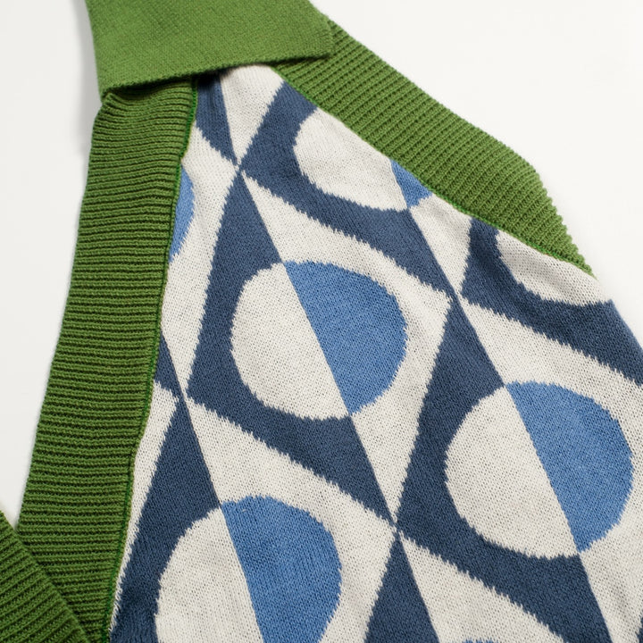 Women's 60s Geometric Pop Art Modern Style Halter Knit Vest