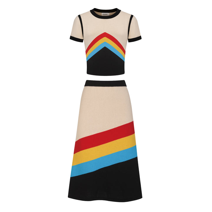 Women's 70s Mod Resortwear Dress Set