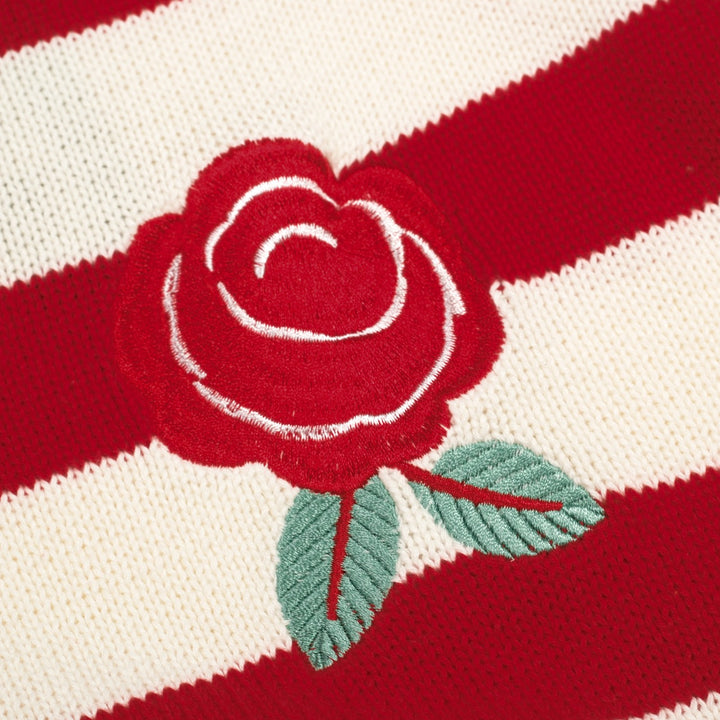 Dame Grøn Retro Pastoral Broderet Strikket T-shirt