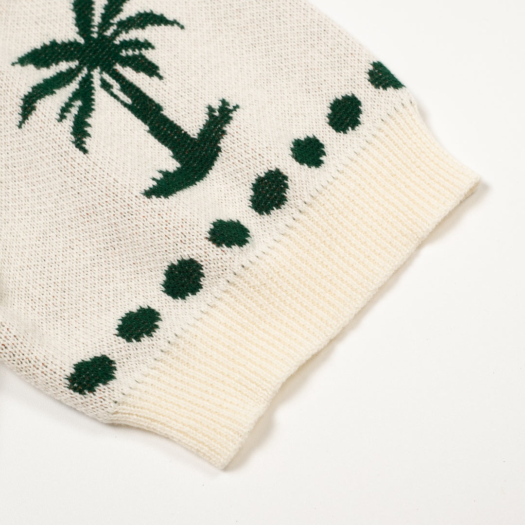 Cardigan lavorato a maglia stile isola pappagallo albicocca anni '70 da donna