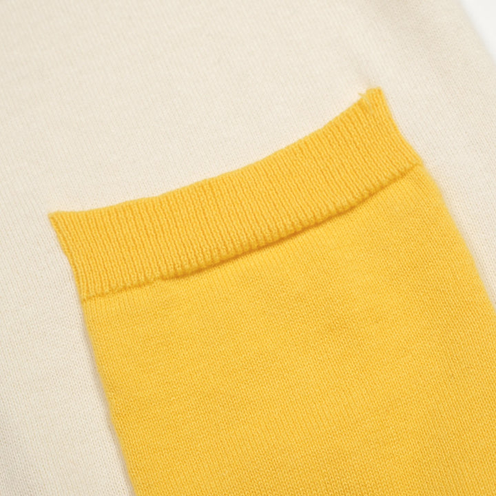 Women's Colorful Collegiate Retro Style Knit Cardigan - Cropped Length