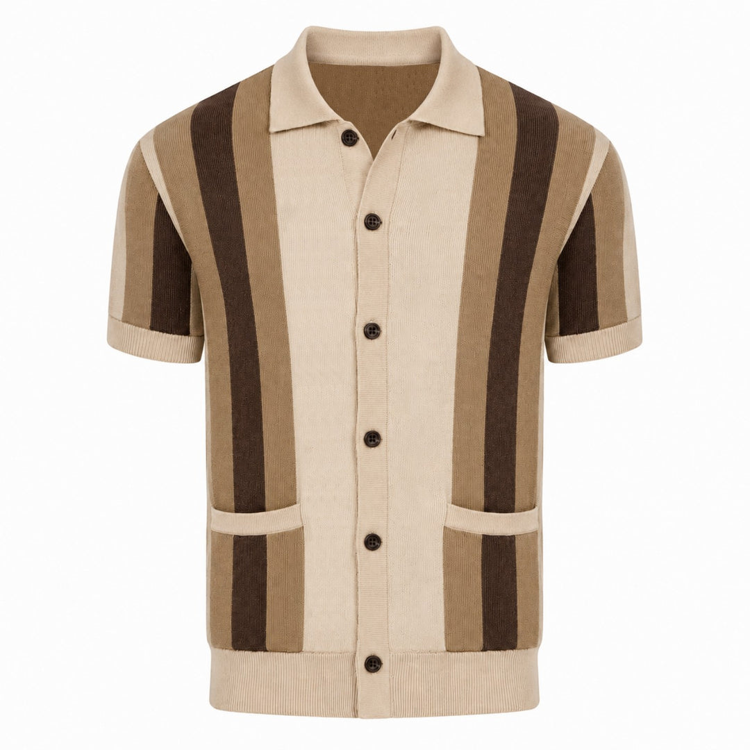 Svart retro modekonstdesign stickad cardigan för män