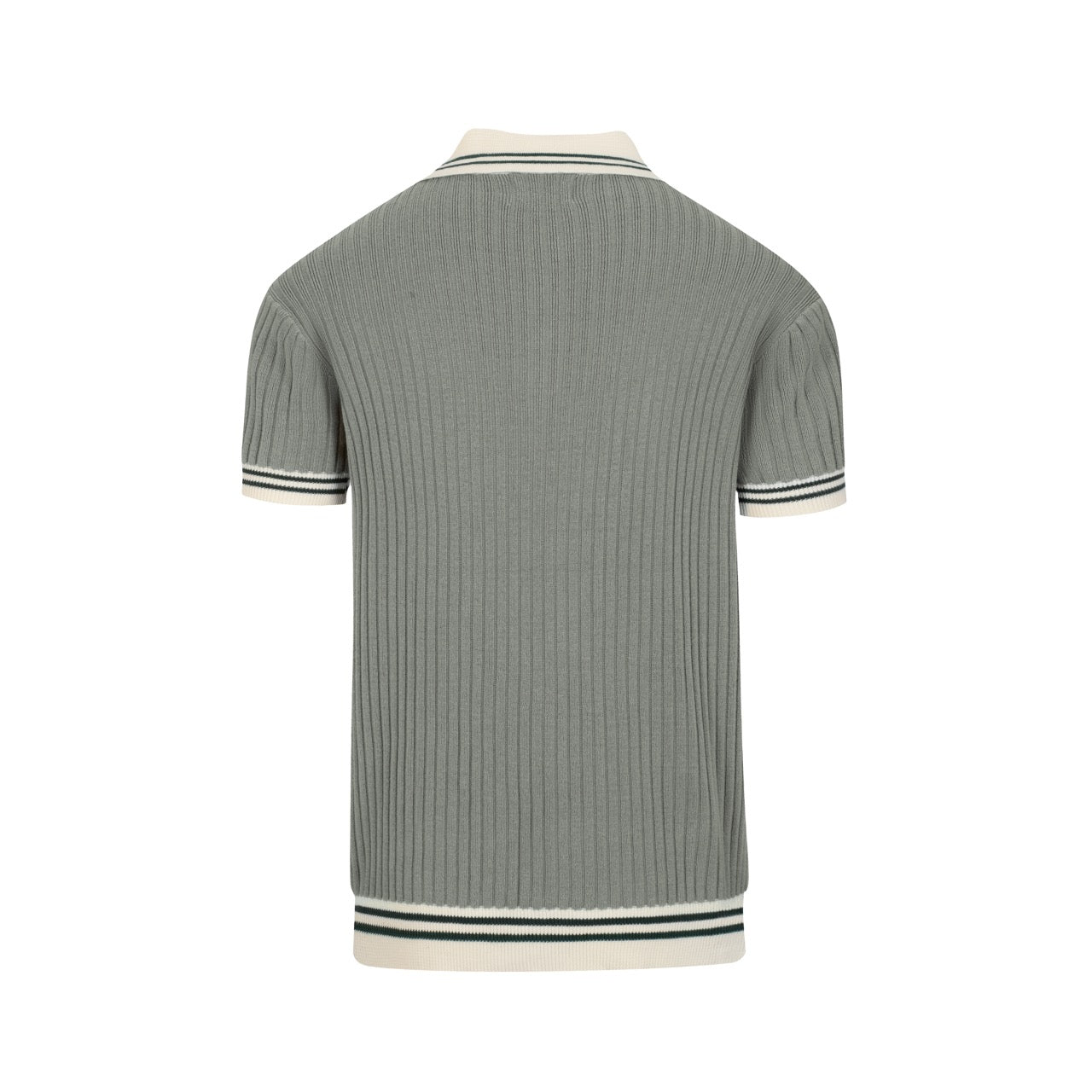 Men's Green 70s Minimal Polo Knit Shirt – OXKnit