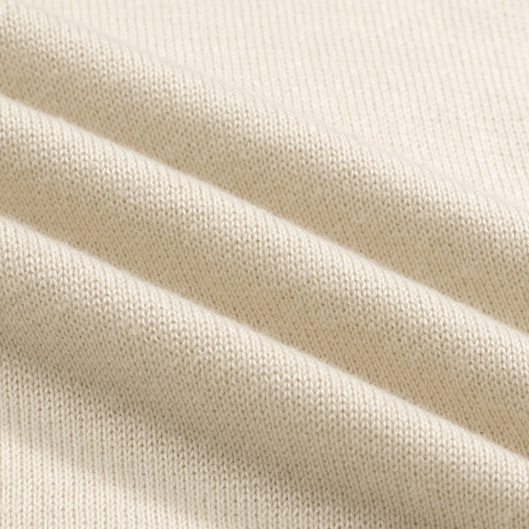 Men's Apricot 70s Old Money Summer Polo Knit Shirt