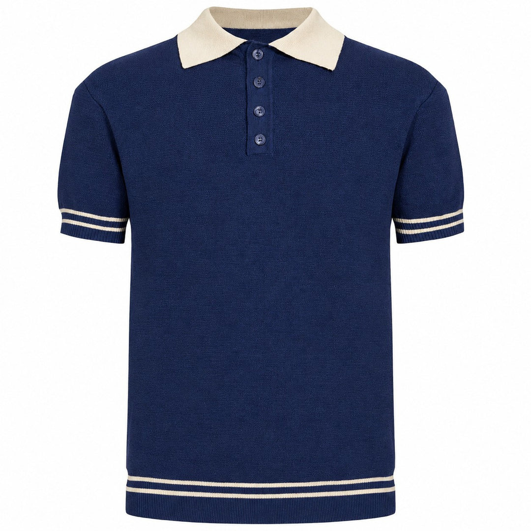 Svart retro modekonstdesign stickad cardigan för män