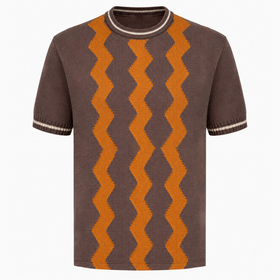 Svart retro modekonstdesign stickad cardigan för män