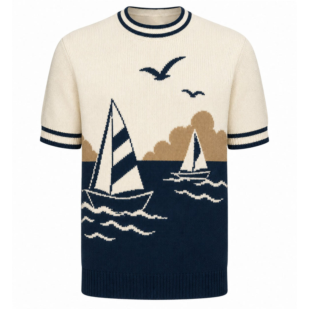 Svart retro modekonstdesign stickad cardigan för män
