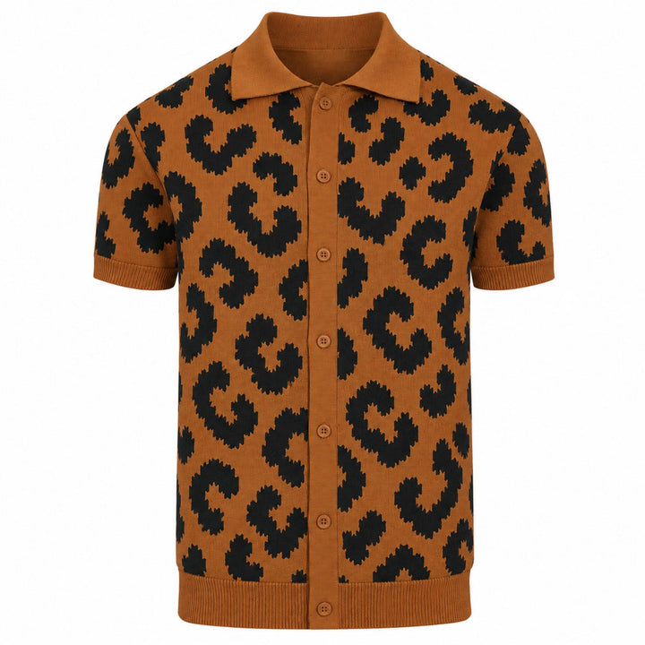 Svart retro modekonstdesign stickad cardigan för män