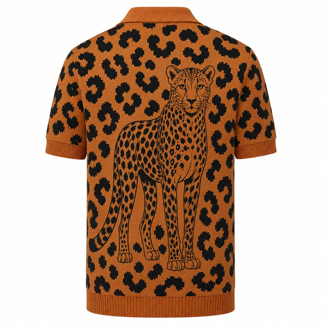 Svart retro modekonstdesign stickad cardigan för män