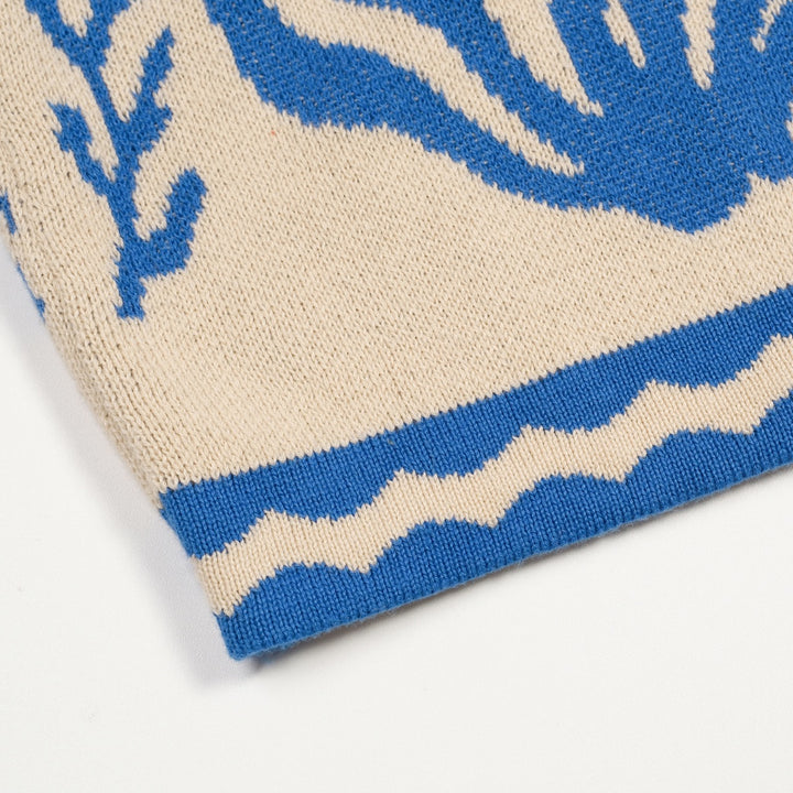Cardigan de Malha com Laço, Estilo Retro de Resort Oceânico, Damas, Cor Damasco
